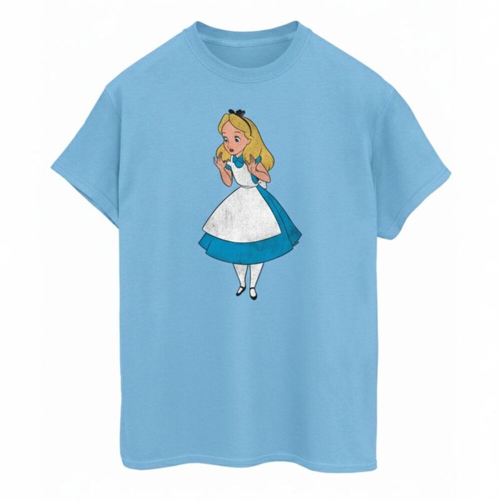 Alice In Wonderland Womens/Ladies Classic Boyfriend Cotton T-Shirt / Baby Blue